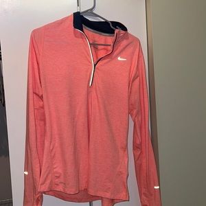 Nike quarter zip - bright pink / salmon
